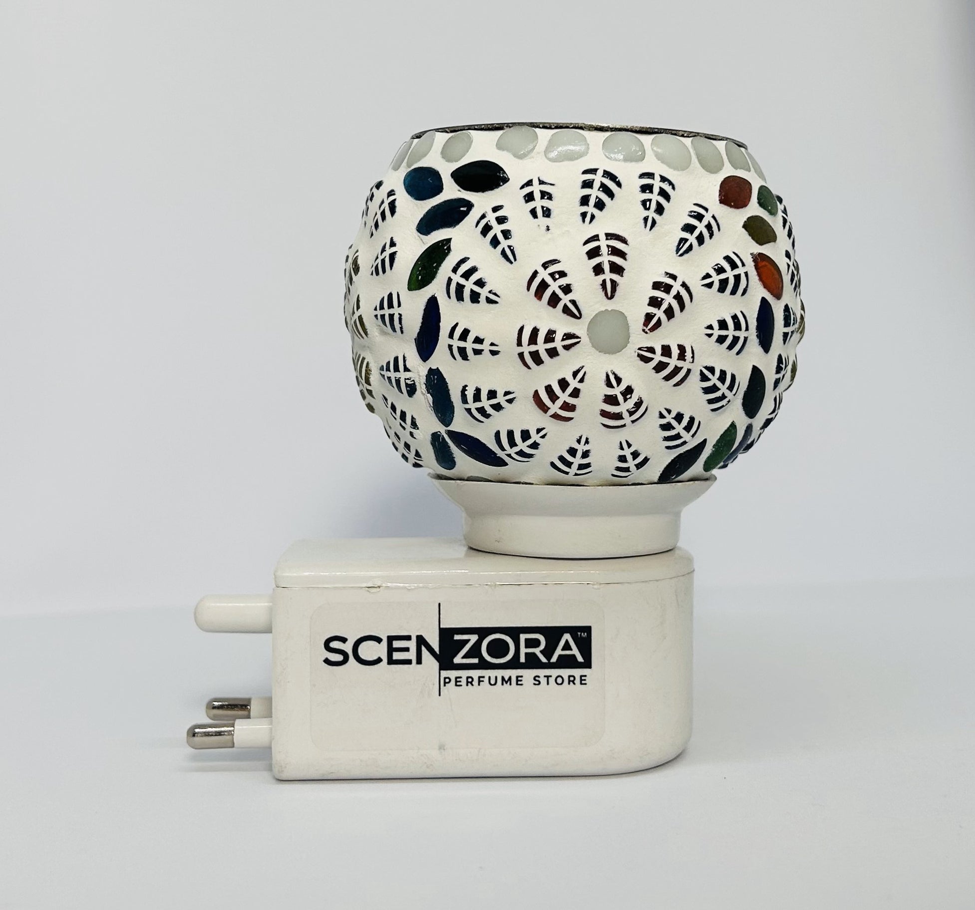 ScenZora Ceramic Camphor & Aroma Diffuser with Night Lamp – Includes 30g Bakhoor & 30g Camphor - ScenZora